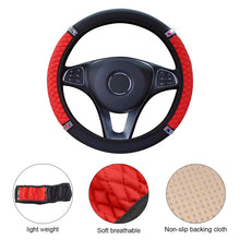 Load image into Gallery viewer, Bling Automobile Steering Wheel Cover For Diameter 37cm-39cm Pink Blue Red
