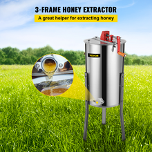 Load image into Gallery viewer, VEVOR Honey Extractor 2 3 4 Frame Manual Electric Stainless Steel  Spinner Crank Honey Centrifuge
