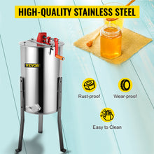 Load image into Gallery viewer, VEVOR Honey Extractor 2 3 4 Frame Manual Electric Stainless Steel  Spinner Crank Honey Centrifuge
