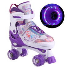 Load image into Gallery viewer, Adjustable Outdoor Roller skate for kids girls with Full Light Up LED Wheels
