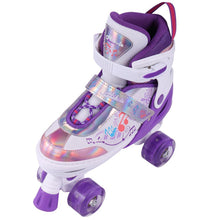 Load image into Gallery viewer, Adjustable Outdoor Roller skate for kids girls with Full Light Up LED Wheels
