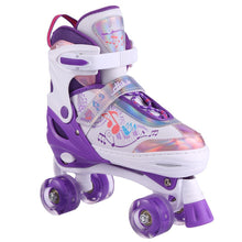 Load image into Gallery viewer, Adjustable Outdoor Roller skate for kids girls with Full Light Up LED Wheels
