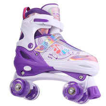 Load image into Gallery viewer, Adjustable Outdoor Roller skate for kids girls with Full Light Up LED Wheels
