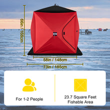 Load image into Gallery viewer, VEVOR Ice Fishing Tent Shelter Pop-Up 2-Person 300D Oxford Fabric Waterproof Camping Hiking
