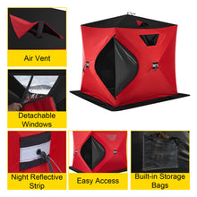 Load image into Gallery viewer, VEVOR Ice Fishing Tent Shelter Pop-Up 2-Person 300D Oxford Fabric Waterproof Camping Hiking
