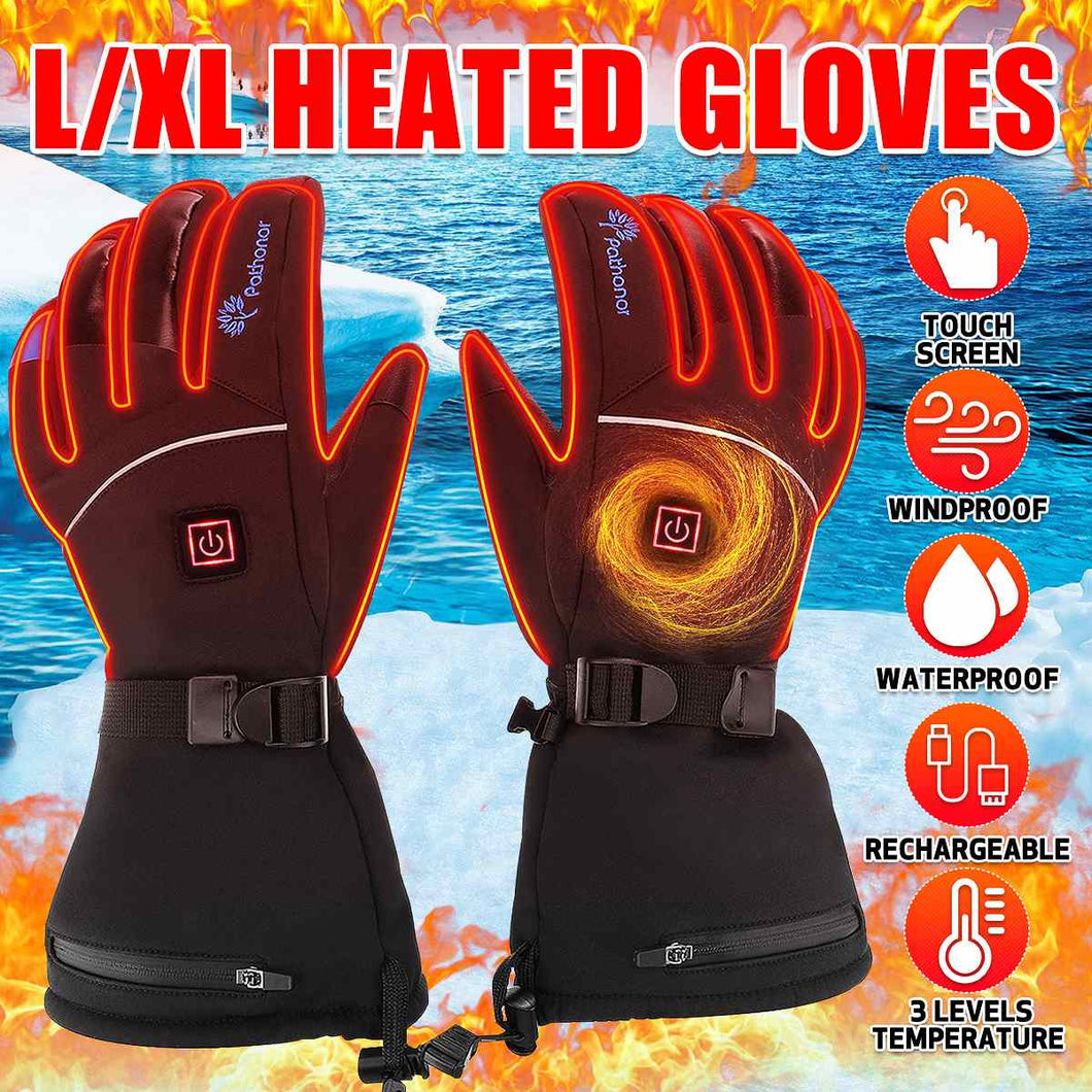 Electric Heated Gloves USB 2600mAh Rechargeable Battery Powered Hand Warmer Hunting Fishing Skiing Motorcycle Cycling US STOCK