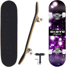 Load image into Gallery viewer, Pro Complete Skateboards for Beginners Adults Youths 7 Layers Deck Maple Wood Longboards
