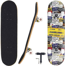 Load image into Gallery viewer, Pro Complete Skateboards for Beginners Adults Youths 7 Layers Deck Maple Wood Longboards
