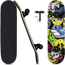 Load image into Gallery viewer, Pro Complete Skateboards for Beginners Adults Youths 7 Layers Deck Maple Wood Longboards
