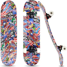 Load image into Gallery viewer, Pro Complete Skateboards for Beginners Adults Youths 7 Layers Deck Maple Wood Longboards
