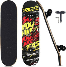 Load image into Gallery viewer, Pro Complete Skateboards for Beginners Adults Youths 7 Layers Deck Maple Wood Longboards
