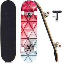 Load image into Gallery viewer, Pro Complete Skateboards for Beginners Adults Youths 7 Layers Deck Maple Wood Longboards
