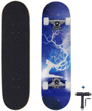 Load image into Gallery viewer, Pro Complete Skateboards for Beginners Adults Youths 7 Layers Deck Maple Wood Longboards
