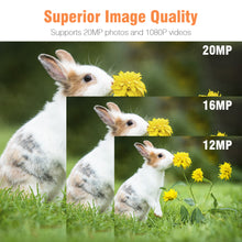 Load image into Gallery viewer, Mini Hunting  infared Camera 20MP 1080P Motion Activated Scouting 0.2S Trigger Photo Trap
