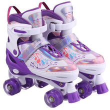 Load image into Gallery viewer, Adjustable Outdoor Roller skate for kids girls with Full Light Up LED Wheels
