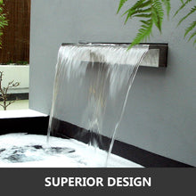 Load image into Gallery viewer, VEVOR Waterfall Pool Fountain Stainless Steel W/ Pipe Connector
