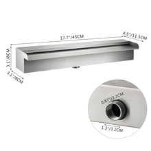 Load image into Gallery viewer, VEVOR Waterfall Pool Fountain Stainless Steel W/ Pipe Connector
