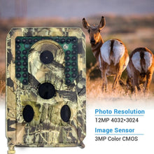 Load image into Gallery viewer, PR400 Hunting Camera Photo Trap 12MP 1080P Night Vision Wildcamera Thermique For Hunting Scouting Game
