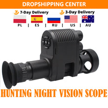 Load image into Gallery viewer, Night Vision Scope Hunting Camera Monocular Clip on Attachment Record Video with Infrared IR Laser Light in Darkness
