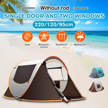 Load image into Gallery viewer, 5-8 People Fully Automatic Camping Tent Windproof Waterproof Automatic Pop-up - outdoorseverythingstore
