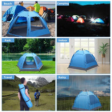 Load image into Gallery viewer, 3-4 Person Automatic Family Tent Instant Pop Up Waterproof for Camping Hiking Travel Outdoor Activities Camping Tent
