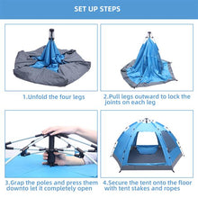 Load image into Gallery viewer, 3-4 Person Automatic Family Tent Instant Pop Up Waterproof for Camping Hiking Travel Outdoor Activities Camping Tent
