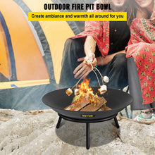 Load image into Gallery viewer, VEVOR Fire Pit Bowl BBQ Stove Carbon Steel / Cast Iron for Keeping Warm, Outdoor Patios Terrace Backyard Barbecue
