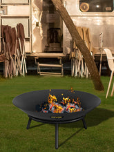 Load image into Gallery viewer, VEVOR Fire Pit Bowl BBQ Stove Carbon Steel / Cast Iron for Keeping Warm, Outdoor Patios Terrace Backyard Barbecue
