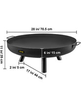 Load image into Gallery viewer, VEVOR Fire Pit Bowl BBQ Stove Carbon Steel / Cast Iron for Keeping Warm, Outdoor Patios Terrace Backyard Barbecue
