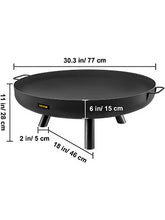 Load image into Gallery viewer, VEVOR Fire Pit Bowl BBQ Stove Carbon Steel / Cast Iron for Keeping Warm, Outdoor Patios Terrace Backyard Barbecue
