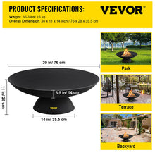 Load image into Gallery viewer, VEVOR Fire Pit Bowl BBQ Stove Carbon Steel / Cast Iron for Keeping Warm, Outdoor Patios Terrace Backyard Barbecue
