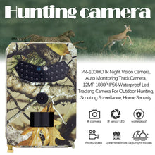 Load image into Gallery viewer, Outdoor Hunting Trail HD Camera 12MP Wild Animal Detector Monitoring Infrared Cam Night Vision Photo Trap
