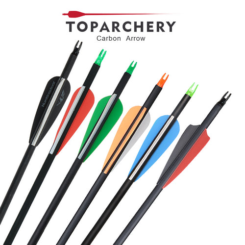 12pcs Carbon Arrows for Archery Bow  6.2mm  for Recurve/Compound Bow - outdoorseverythingstore