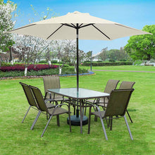 Load image into Gallery viewer, 2.7M/3M 6 Arm Garden Parasol Canopy Cover Waterproof Anti UV Outdoor Patio Awning No Bracket
