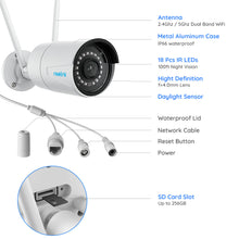 Load image into Gallery viewer, Reolink 4MP wifi ip camera 2.4G/5Ghz Onvif infrared night vision waterproof
