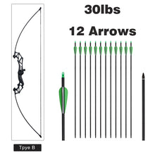 Load image into Gallery viewer, Toparchery Right Hand Recurve Bow 30/40lbs Aluminum
