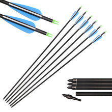 Load image into Gallery viewer, Carbon Arrows 30 Inch Spine 500 Mixed Carbon Arrow for Archery Recurve Bow
