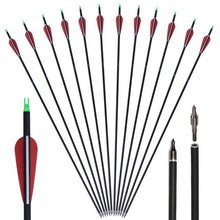 Load image into Gallery viewer, Carbon Arrows 30 Inch Spine 500 Mixed Carbon Arrow for Archery Recurve Bow
