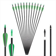 Load image into Gallery viewer, Carbon Arrows 30 Inch Spine 500 Mixed Carbon Arrow for Archery Recurve Bow
