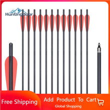 Load image into Gallery viewer, 12PCS Carbon Crossbow OD 8.8mm Moon Nock Hunting Crossbow Arrows
