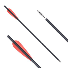 Load image into Gallery viewer, 12PCS Carbon Crossbow OD 8.8mm Moon Nock Hunting Crossbow Arrows
