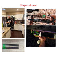 Load image into Gallery viewer, 12PCS Carbon Crossbow OD 8.8mm Moon Nock Hunting Crossbow Arrows
