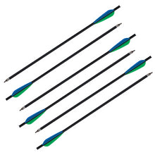 Load image into Gallery viewer, 12PCS Carbon Crossbow OD 8.8mm Moon Nock Hunting Crossbow Arrows
