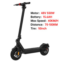 Load image into Gallery viewer, X9 Max Adult Electric Scooter 48V 550W Foldable Smart 100KM Long Distance 10inch
