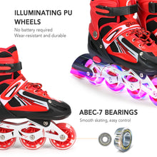 Load image into Gallery viewer, Adjustable Illuminating Inline Skates with Light Up Wheels
