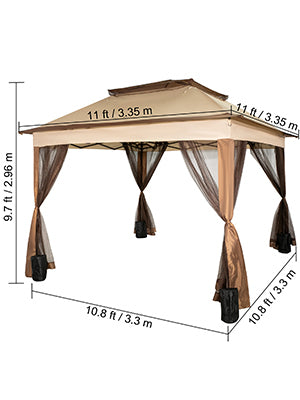 Multi-size outdoor pavilion canopy awning with net sandbag patio garden shade Tent