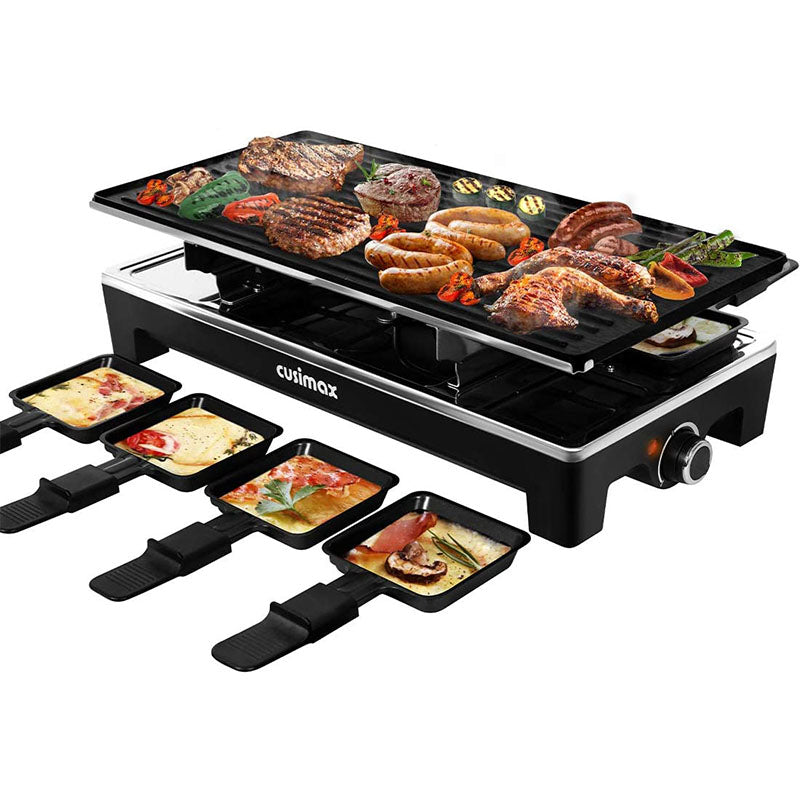 Electric Grill Table Portable 2 In 1 Reversible Non-stick Plate Crepe Maker with Adjustable Temperature Control and 8 Paddles