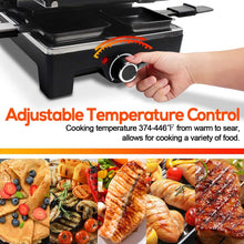 Load image into Gallery viewer, Electric Grill Table Portable 2 In 1 Reversible Non-stick Plate Crepe Maker with Adjustable Temperature Control and 8 Paddles
