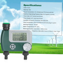 Load image into Gallery viewer, Digital Programmable Water Timer Weatherproof Garden Lawn Automatic Drip Irrigation Controller
