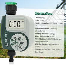 Load image into Gallery viewer, Digital Programmable Water Timer Weatherproof Garden Lawn Automatic Drip Irrigation Controller
